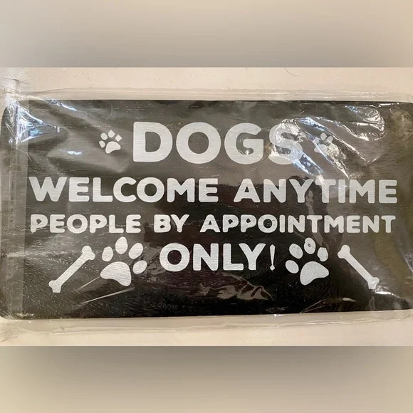Welcome Anytime Other | New Reversible Wooden Farmhouse Sign Spoiled Dog Dogs Welcome ...